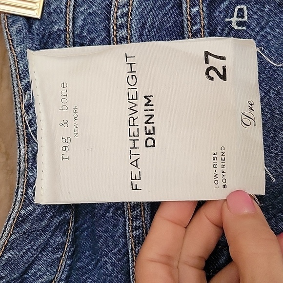 Rag & Bone Size 27 Dre Low-Rise Slim Boyfriend Ankle Jeans NWT - Picture 7 of 9